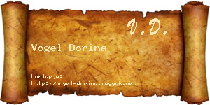 Vogel Dorina névjegykártya